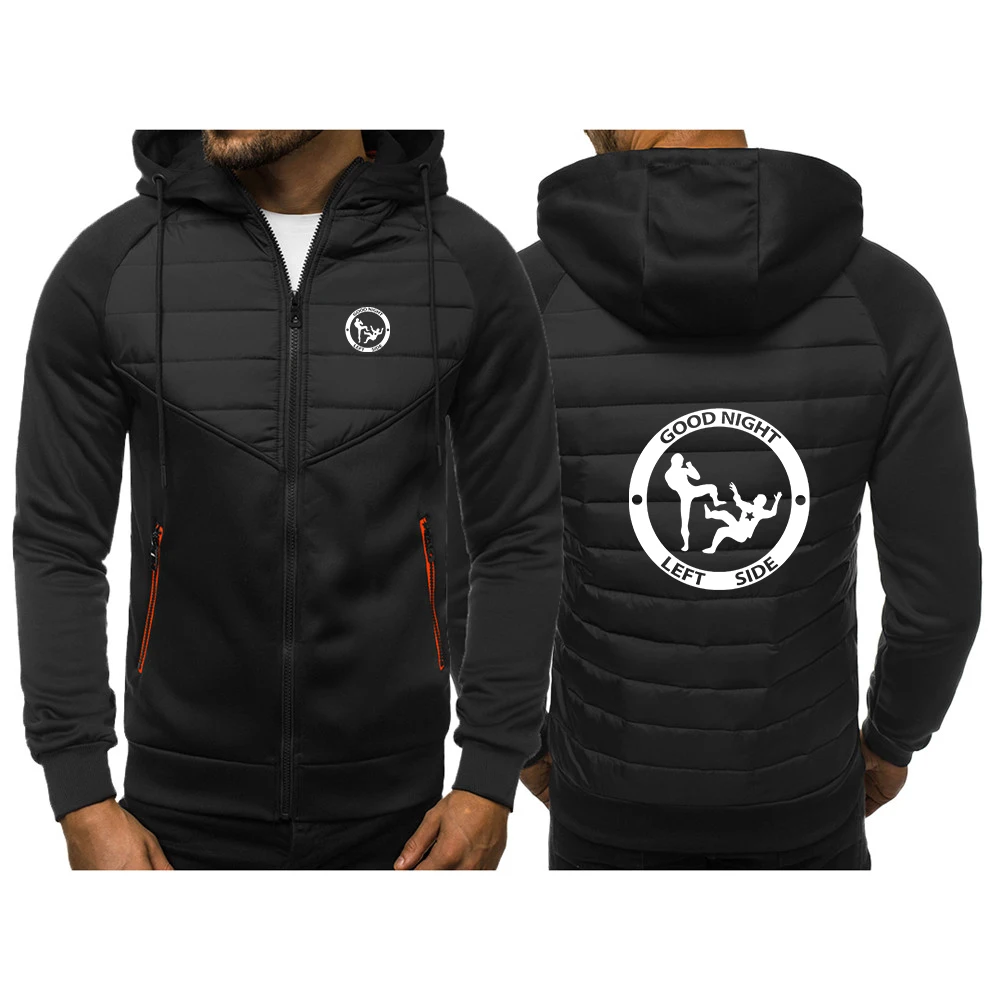 

202, весна и осень, хорошая ночь, левая сторона, логотип, принт, мужские однотонные толстовки с капюшоном, новые толстовки, спортивное пальто с капюшоном