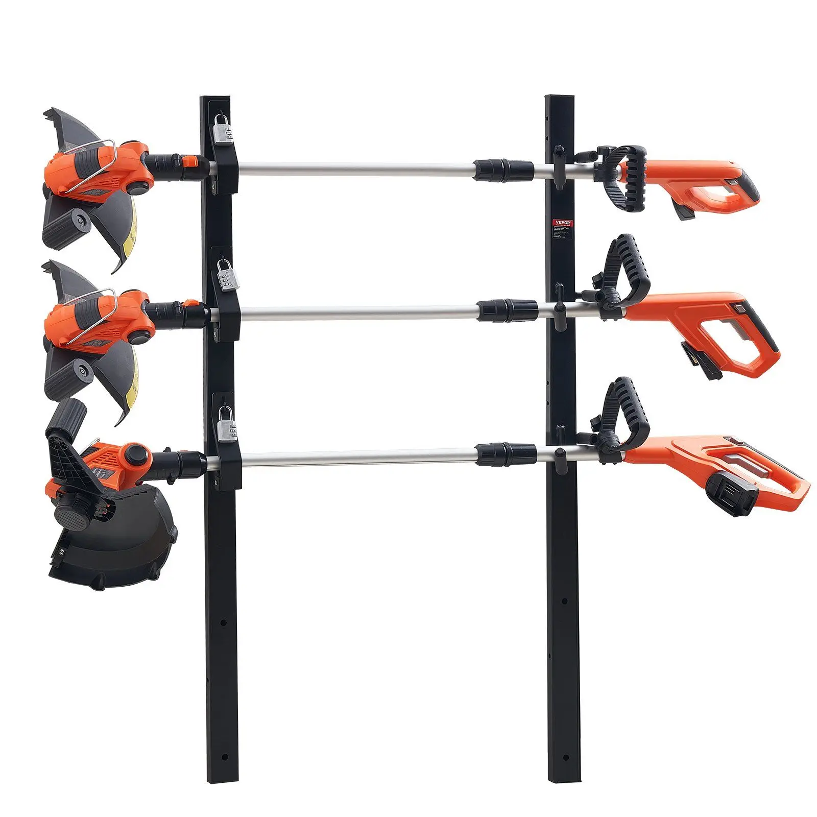 

Pro Grade Trimmer Transport Rack, 3-Pocket Locking Style for Efficient Landscape Tool Mounting on Trailers, Includes Pair Setup
