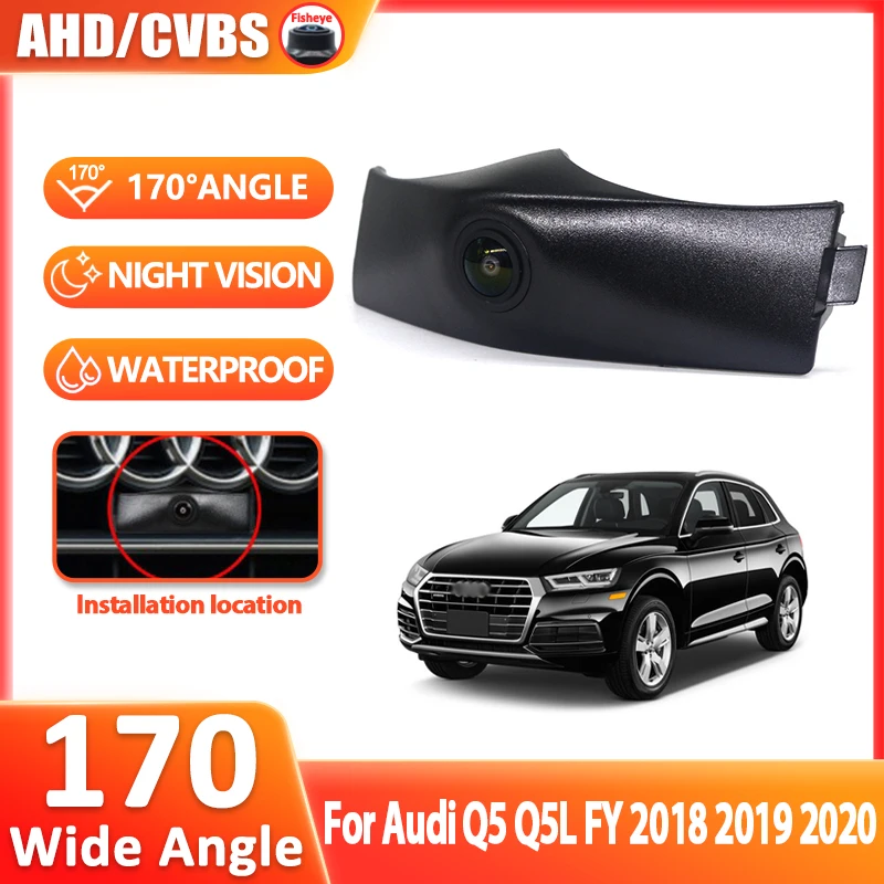 New! AHD CCD HD Car Front View Parking Night Vision Positive Waterproof Logo Camera For Audi Q5 Q5L FY 2018-2020 Emblem Logo CAM