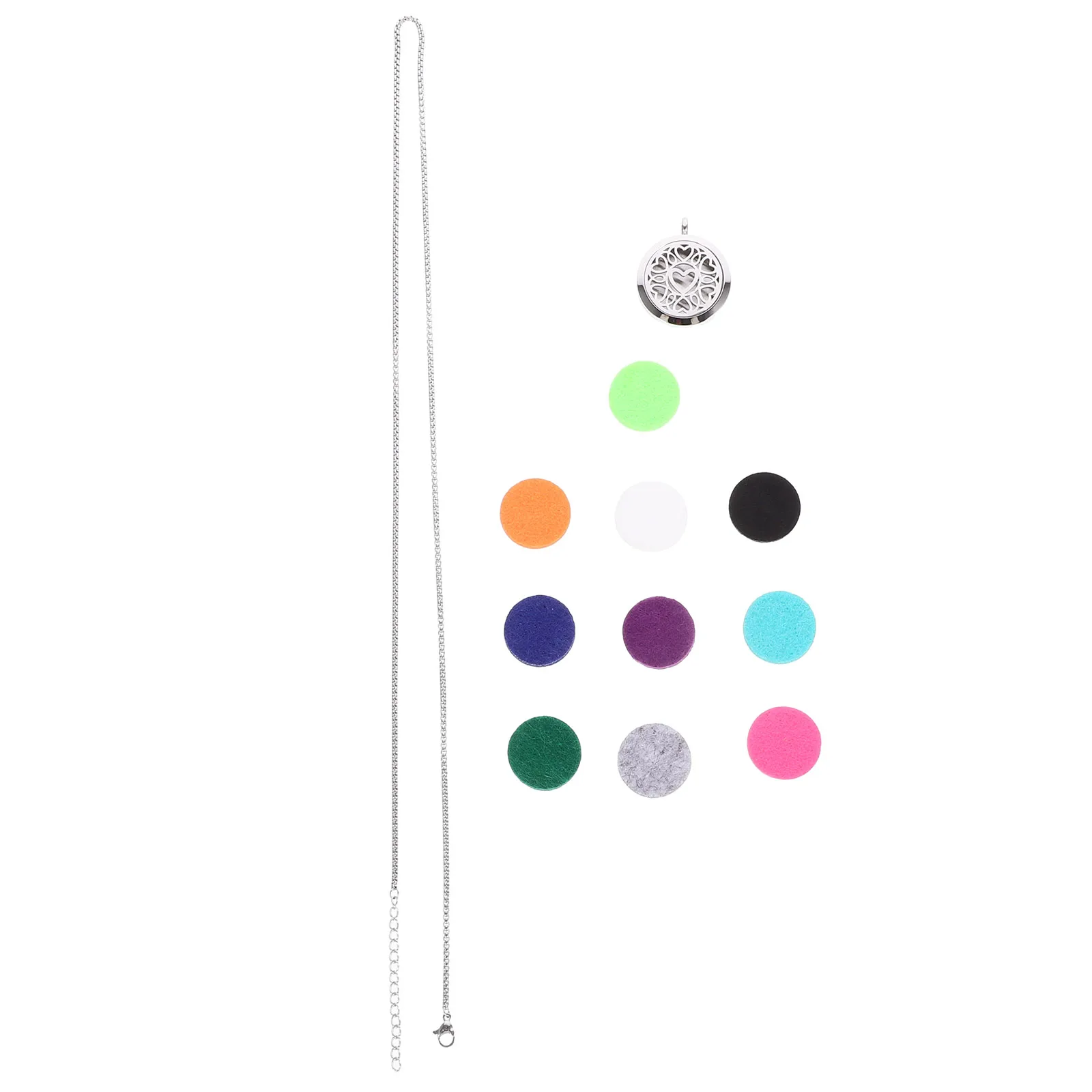 

1 set Aromatherapy Necklace 30MM Stainless Steel Essential Oil Diffuser Women Vintage Jewelry Daily Wear Gifts