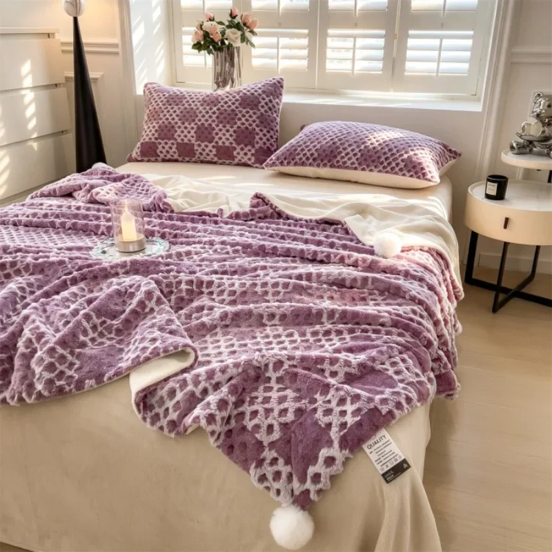 Italian Style Luxury Double-Sided Heavy Weight Throw Blanket Warm Multi-Functional Autumn Winter Warmth Cozy Blanket