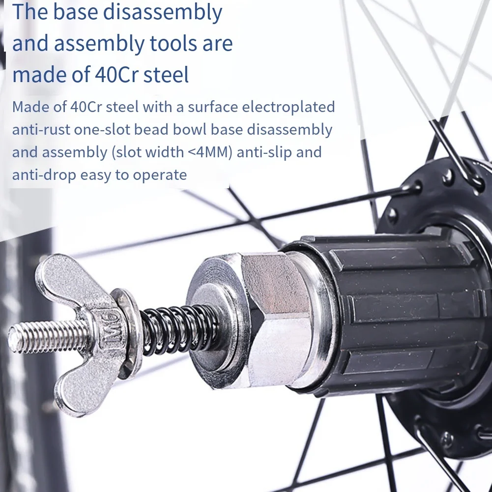 

MTB Road Bike Repair Tool 4mm Slot Installation Sleeve Universal- Bicycle Hub- Tower Base Removal Tool Stainless Steel