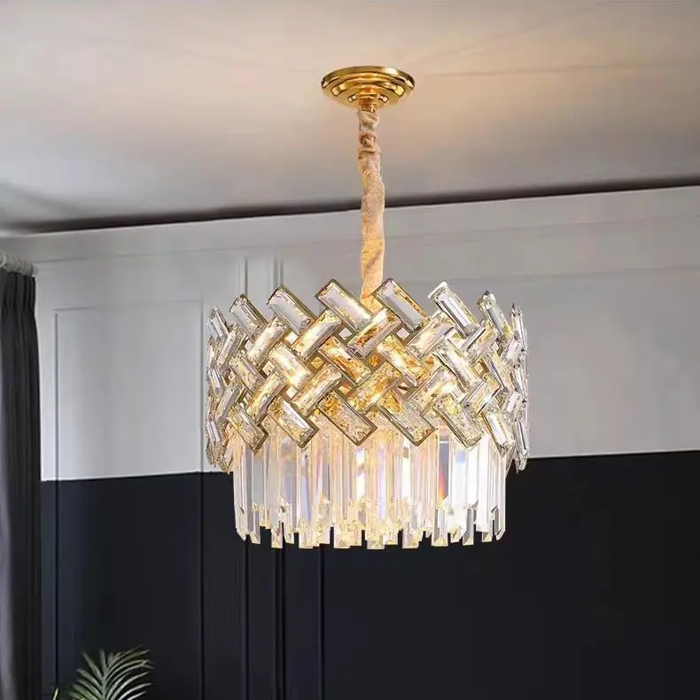 

New high-end Nordic post-modern light luxury crystal lamp, American simple dining room, bedroom and living room chandelier