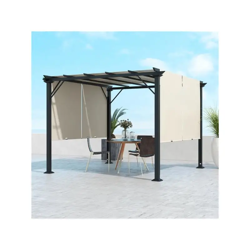 

Outdoor Patio Gazebo - Weather-Resistant Backyard Canopy with Curtains & Netting for Parties and Events