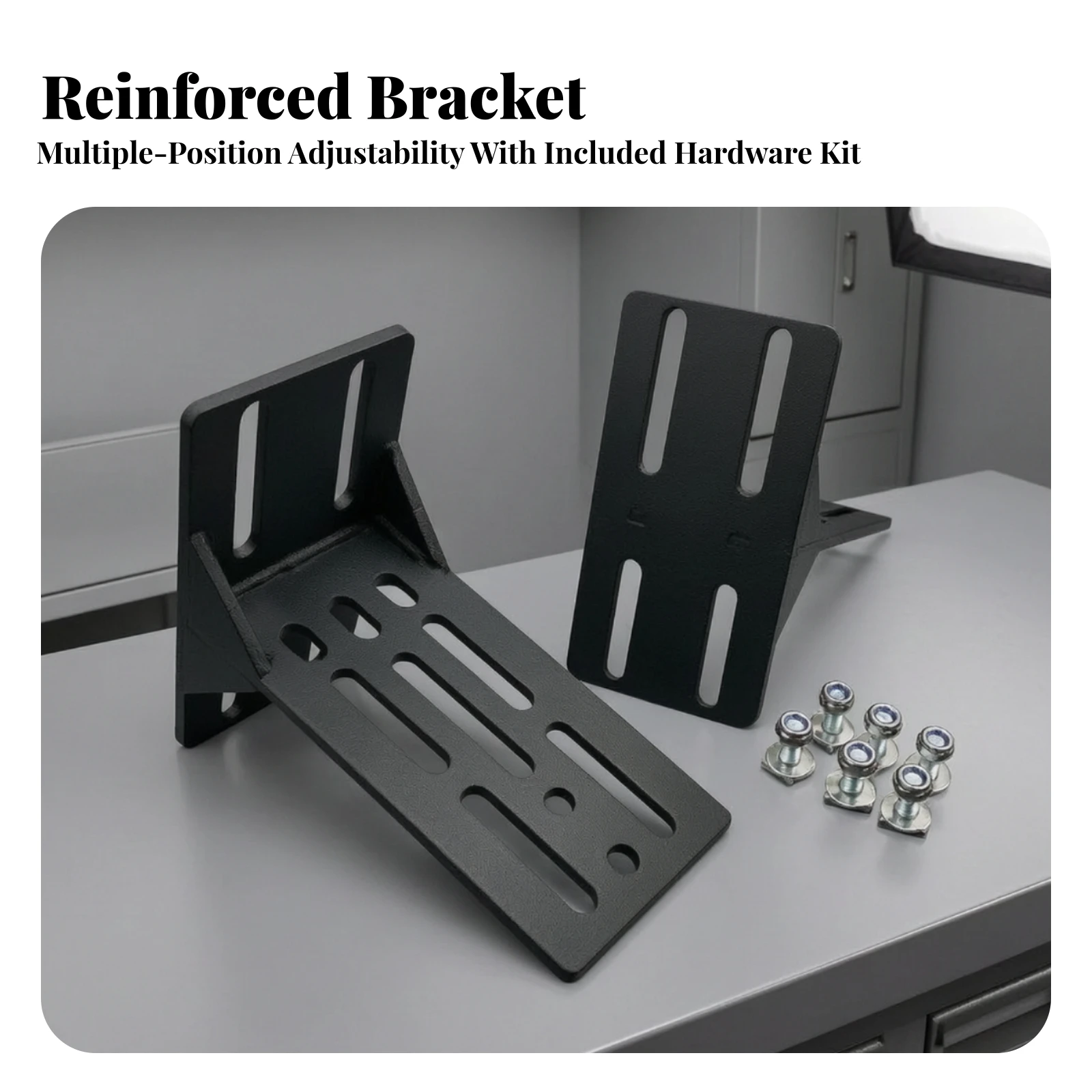 2 Pieces Vehicle Side Awning Mounting Bracket Sturdy Adjustable Roof Rack Awning Bracket Secure Stable for Overlanders