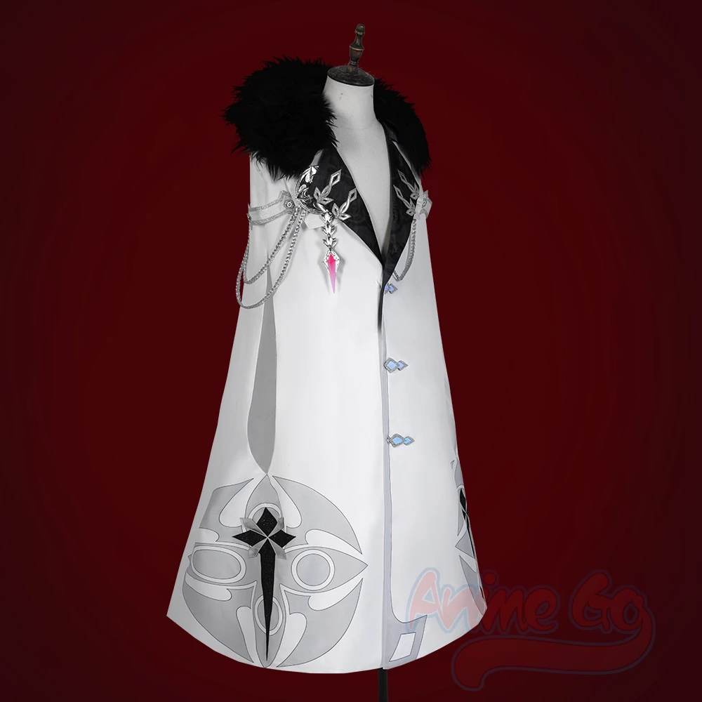 Genshin Impact Fatui Cosplay Kostuum Doctor Harlecchino Capitano Tartaglia Marionet Pulcinella Colombina Volwassen Mantel C07575