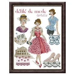 Cross Stitch Kit Model Series 8 Figures 28ct 18ct 14ct 11ct can be Customized Printed cloth hand Embroidery Material Kit