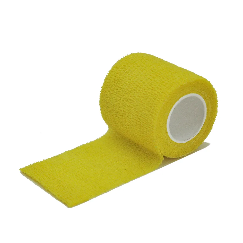 1/6/10 pcs Yellow Gauze Medical Bandage Self-adhesive Breathable Elastic Bandages for Sports Fixing Finger Wrist Leg