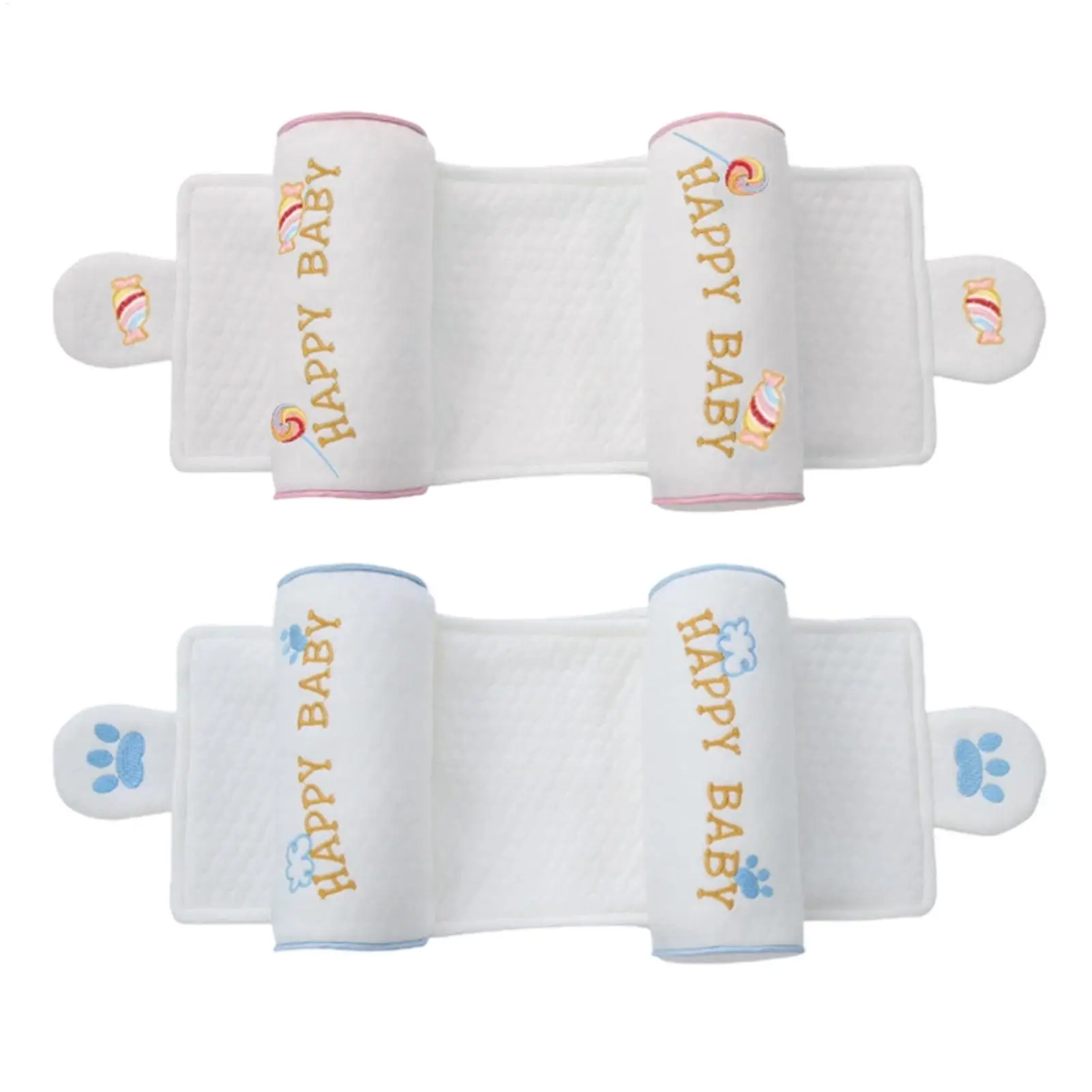 Almofada de Apoio para Cabeça de Bebê, Respirável, com Enchimento de Algodão Perolado, Lavável à Máquina, para Berço, Carrinhos de Bebê, Cadeirinhas de Carro e Berçário