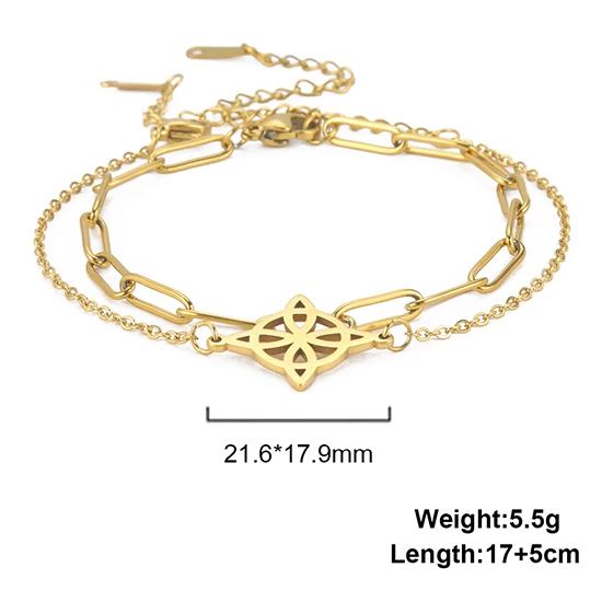 Frauen Bohemian Layered Keltische Knoten Fußkettchen Sommer Strand Perle Kette Auf Fuß Hexe Knoten Knöchel Armbänder Für Frauen Bein Kette Schmuck – Detail 22