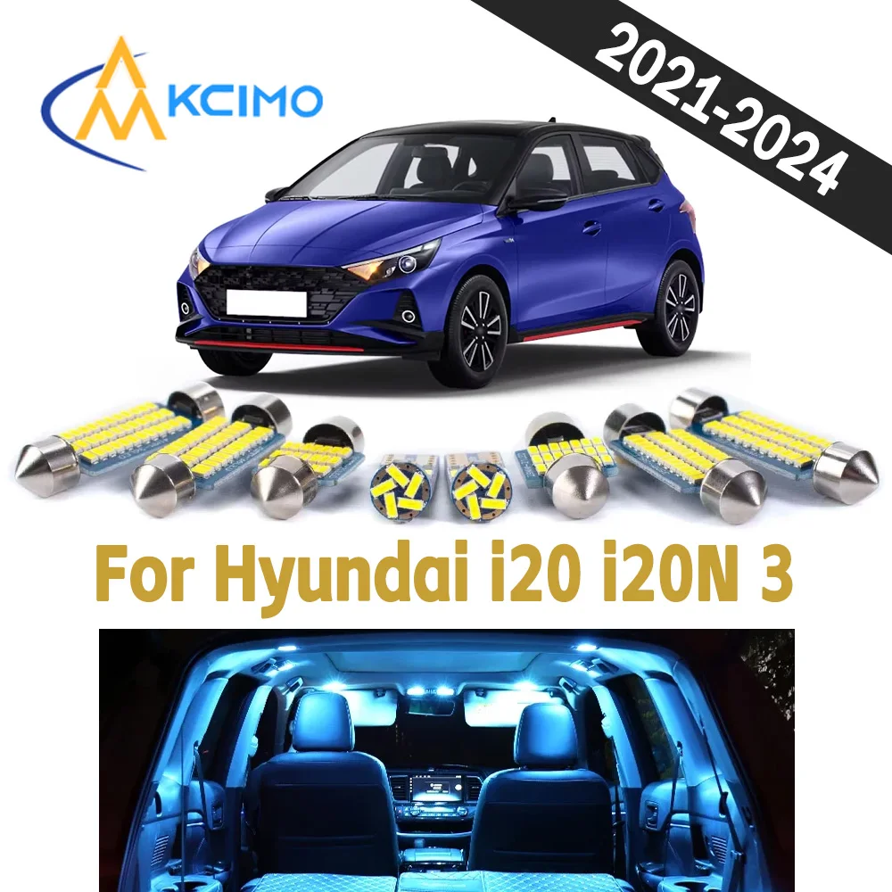 

Durable Auto Interior LED Light Kit For Hyundai i20 i20N 3 2021-2024 CANBUS Bright Wear Resistant Vehicle Indoor Lighting Bulbs