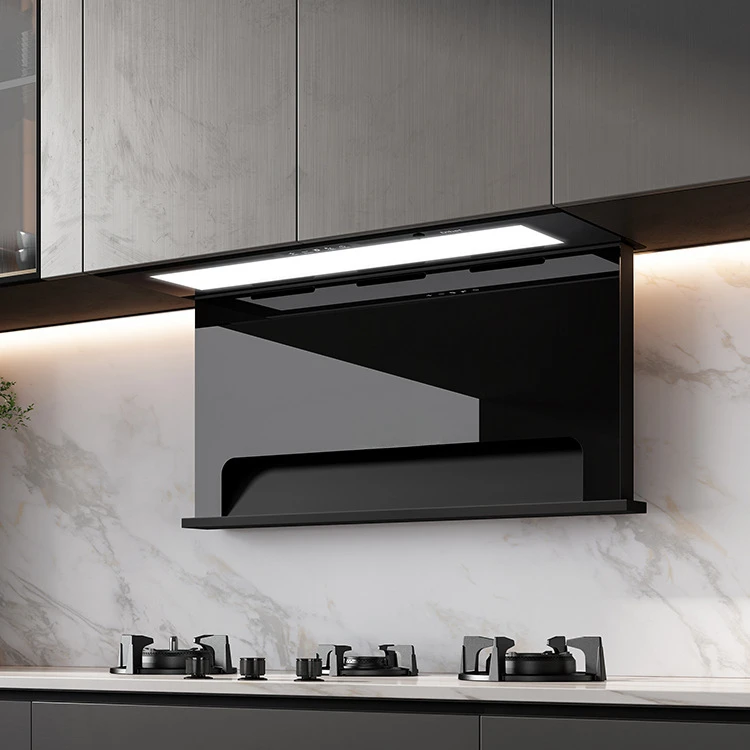 Embedded Range Hood Invisible Lifting 26 Cubic Suction Automatic Cleaning Intelligent Somatosensory Home