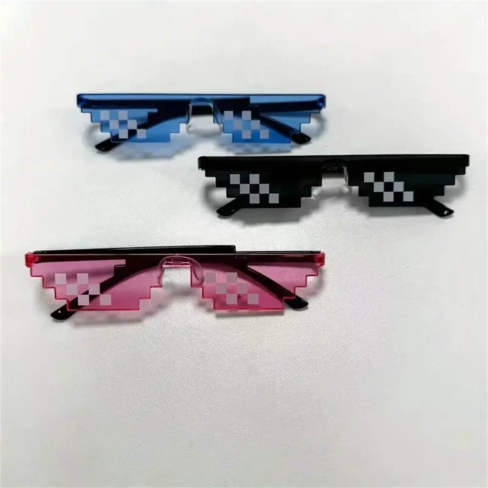 Mosaik Lustige Party Brille Festival Party Foto Requisiten Anime Pixel Brille Pixelated-Meme Gamer Dekor Bevorzugung Lustige Kreative Geschenke – Detail 11