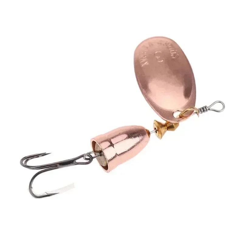 Blade Rotating Spinner Metal Lure Brass Hard Artificial Spoon Bait Copper Freshwater Creek Trout Fishing Tackle Fishing Bait