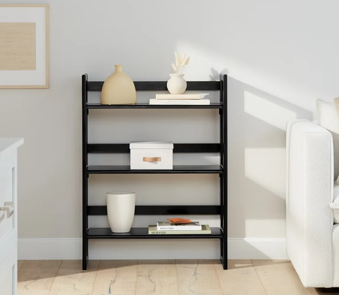 

Stackable Folding Bookshelf Matte Black