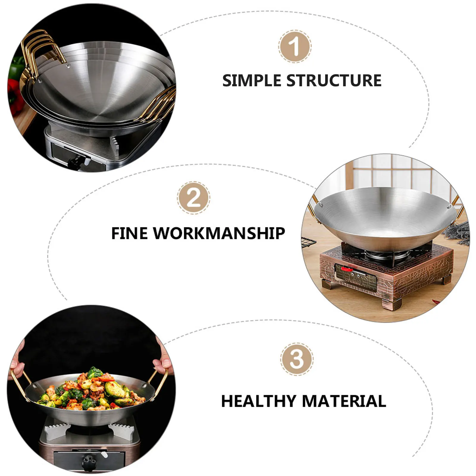 

Thickened Stainless Steel Household Cooking Pot for Soup Ramen Noodles Healthy Kitchen Supply Double-Ear Cookware Home