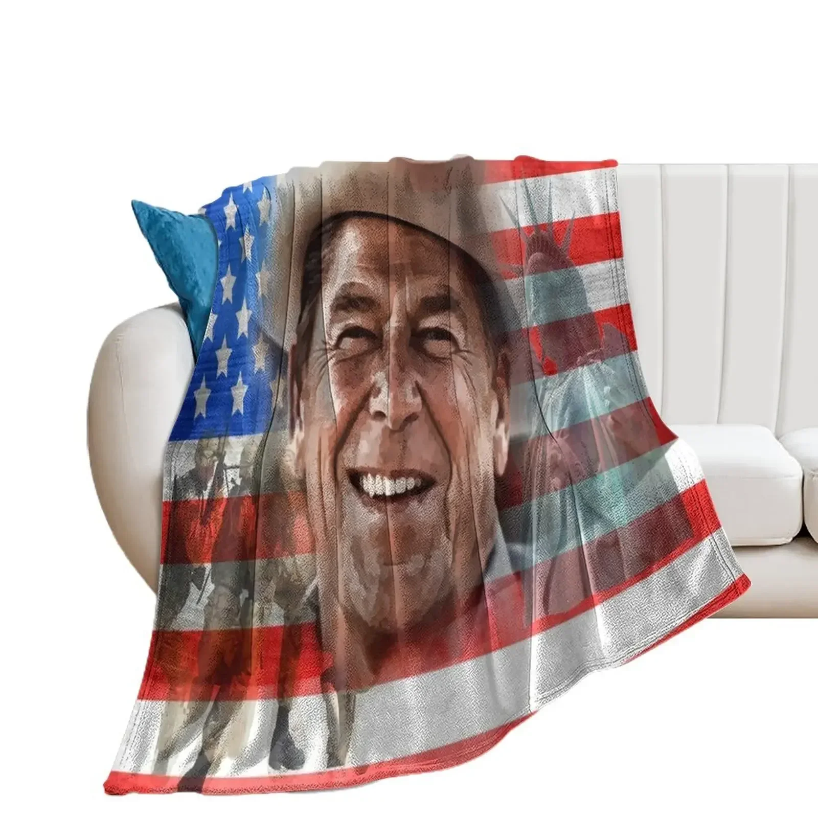 Ronald Reagan Throw Blanket warm winter Blankets For Baby funny gift Blankets