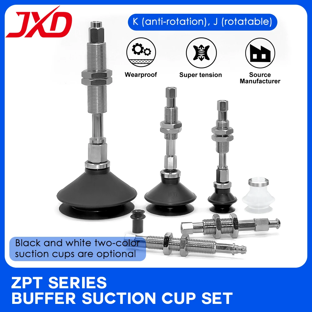 

JXD ZPT Series ZPT40/50BN-J/K10/20/30/40/50-B5-A10 Double Layer Pneumatic Vacuum Suction Cup Anti-rotation Buffering Fixture