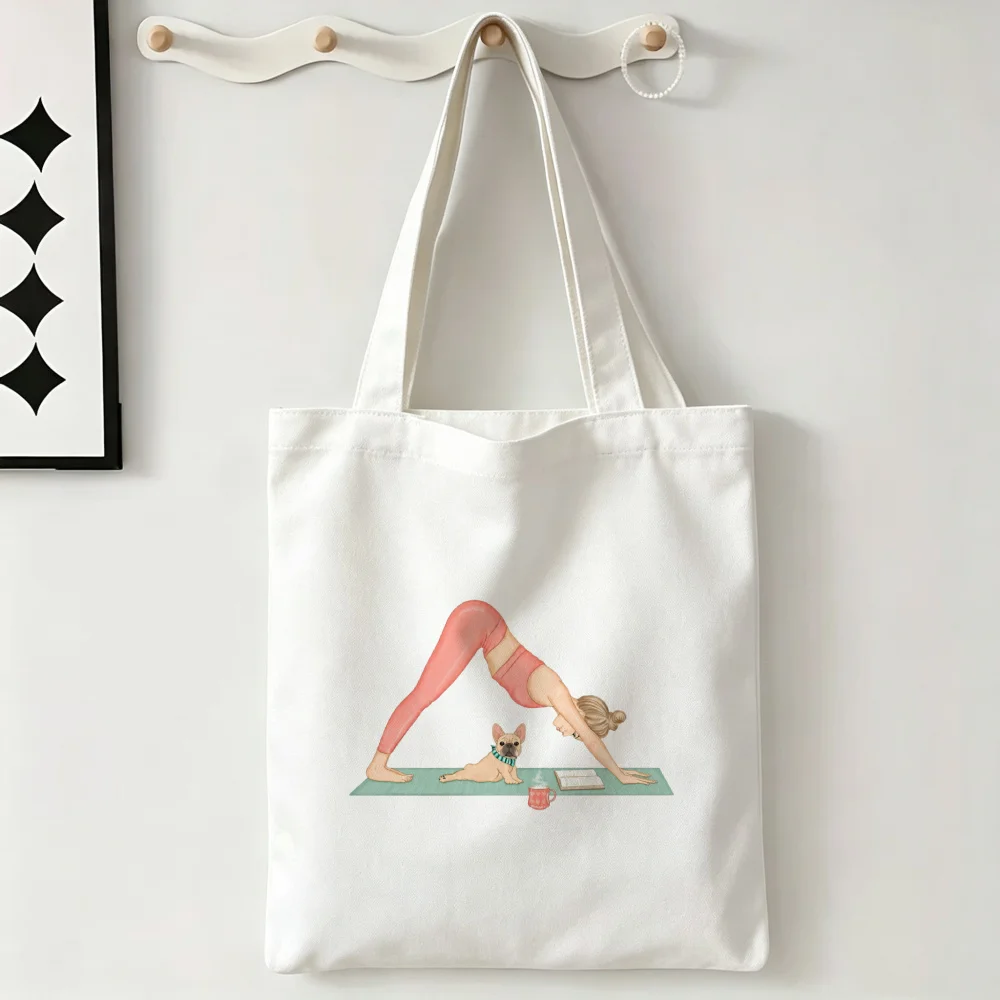Yoga Gym Bag French Bulldog Sports Pack Activewear women Print Casual Satchel At-Home Workout Pilates Frenchie Lover Gift bag