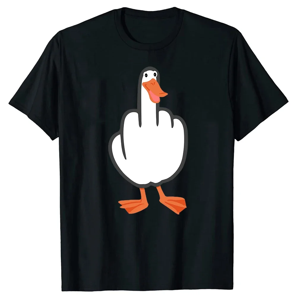 

DUCK YOU Middle Finger Print T Shirt Men Short Sve O Neck Loose Tshirt Summer Women Unisex Tee Shirt Tops Camisetas