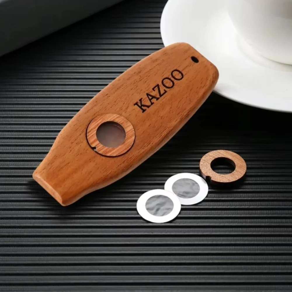 أدوات كازو خشبية تعلم بسهولة مرافقة كازو خفيفة الوزن مع اسهم مزمار الآلات الموسيقية القابلة للفصل #3