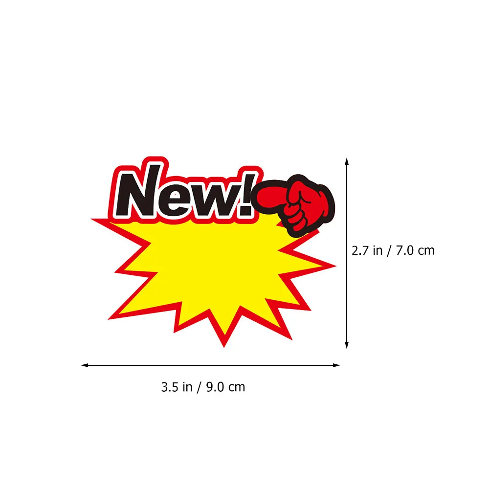 50Pcs Price Tags Market Signs Promotional Paper Retail Advertising Price Stickers Advertising Tags