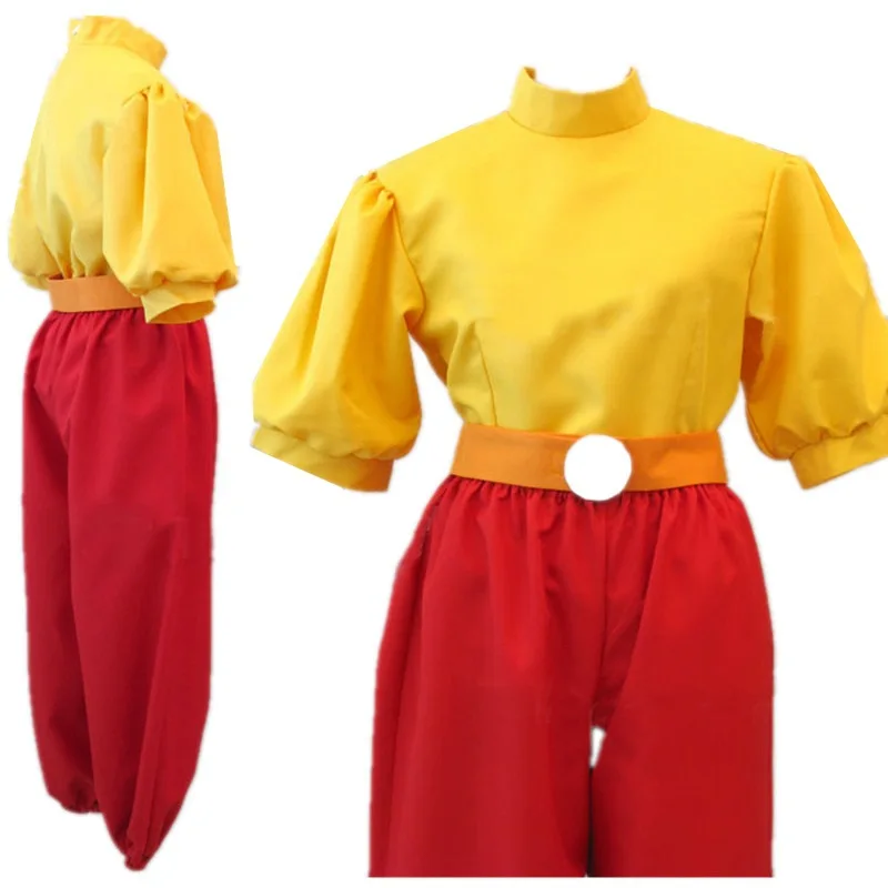 

Anime Sheeta Cosplay Costume Yellow Top Halloween Carnival Cosplay Lucita Toel Ul Laputa Sheeta Customized Clothes