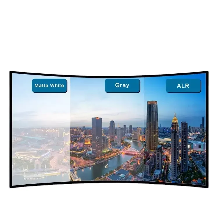 

200 Inch Fixed Curved Frame Projector Screen,3D Silver Movie Theater Screen Cinema Equipment