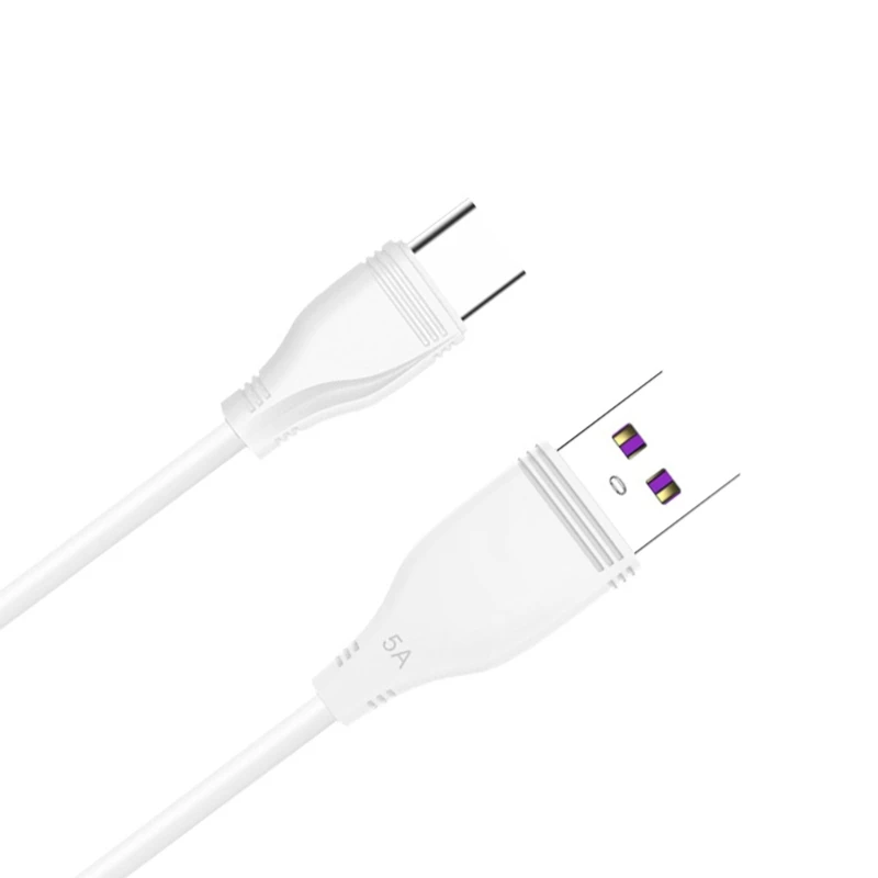 Flexibele Type C-kabel Type C naar USB A 5V5A oplaadkabel en datakabel