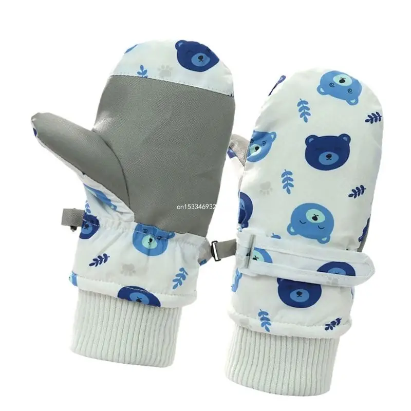 1 Pair Baby Ski Gloves Fingerless Kids Mittens Winter Thick Warm Children's Gloves Quick Drying Hand Covers