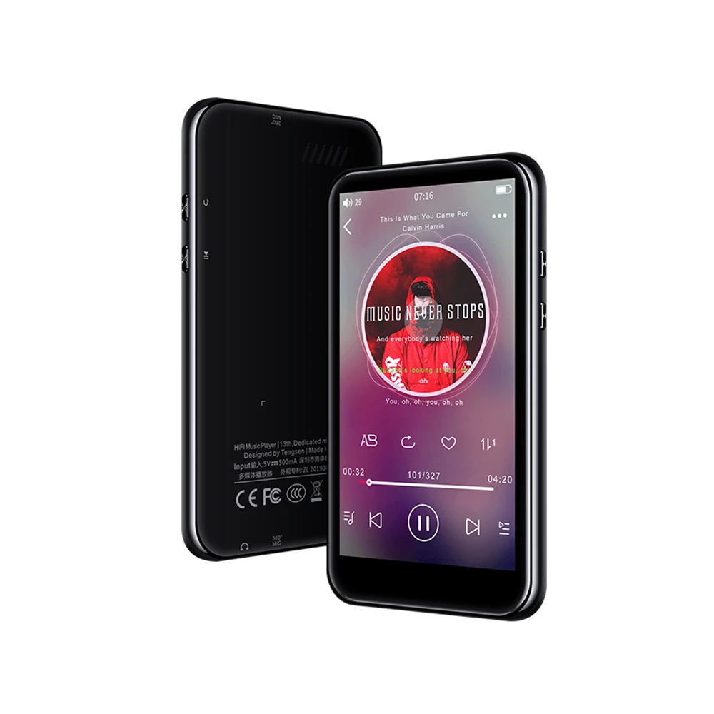 

2021 Newest Support Bluetooth MP3 Player with High Resolution and Full Touch Screen Built-in Speaker HiFi Lossless Sound Player