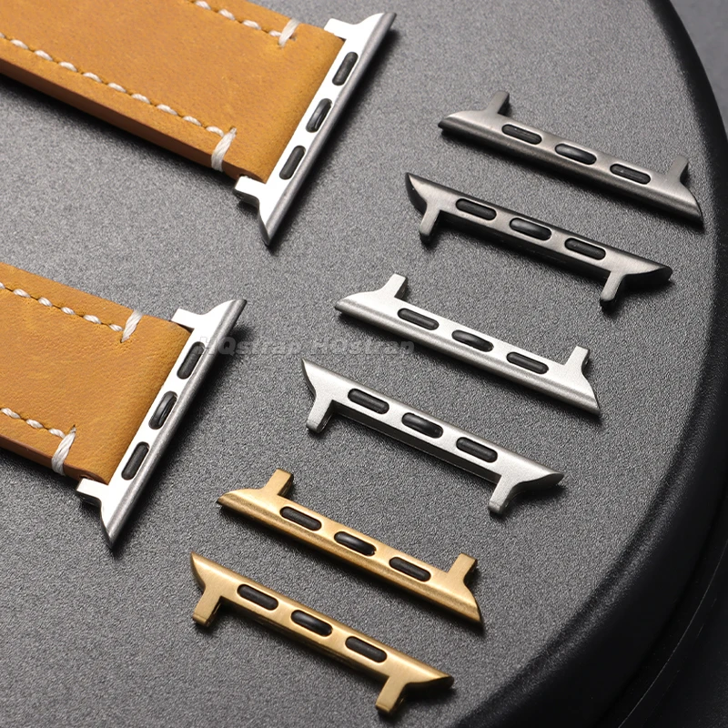 애플 워치 38mm 40mm 41mm 42mm 44mm 45mm용 커넥터 어댑터 스테인리스 스틸 클라스프 어댑터 2개 아이워치 9 8 7 6 5 SE 4용