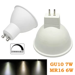 Dimmable 6W 7W GU10 MR16 Led Spotlight Bulb 36° Beam Light Accessories 6000k/4000k/3000k Bright Room Bedroom Gaming 110V/220V