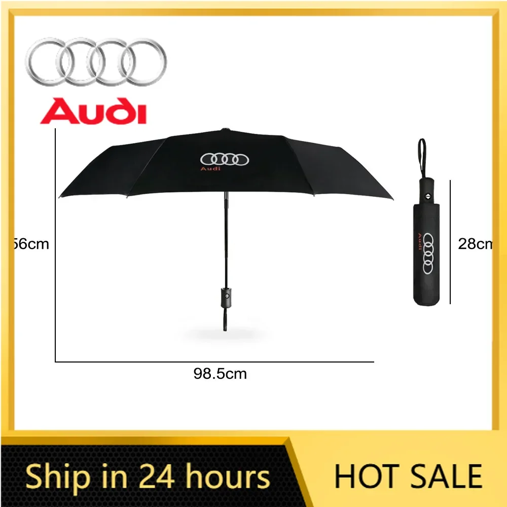

Новинка 2026: Креативный зонт с логотипом Audi, портативный, автоматический, складной, для защиты от солнца и дождя, для Audi A3 A4 A5 A6 A7 A8