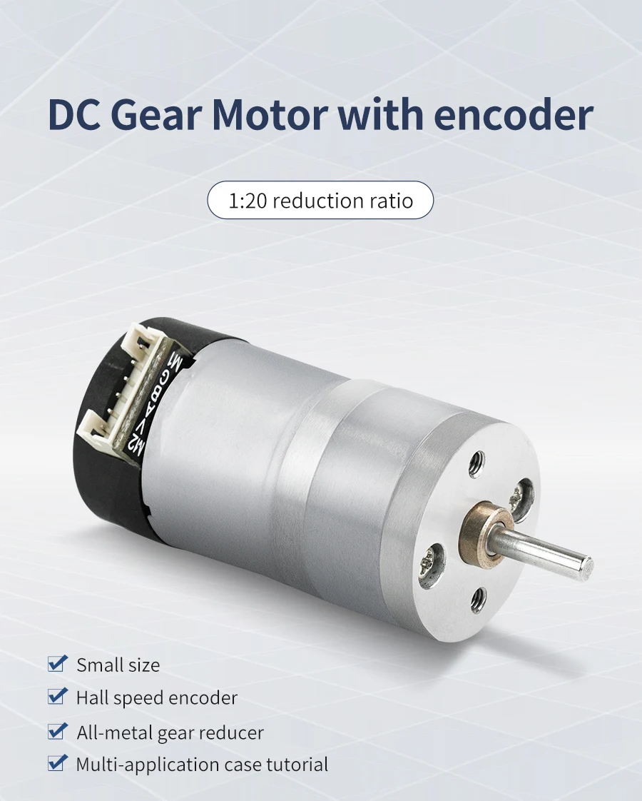 DIY DC-Motor mit Encoder zur Geschwindigkeitsmessung Metallgetriebe mit Hohem Drehmoment 310 Motor 450 U/min für Selbstbalancierende Autos und Robotik – Detail 13