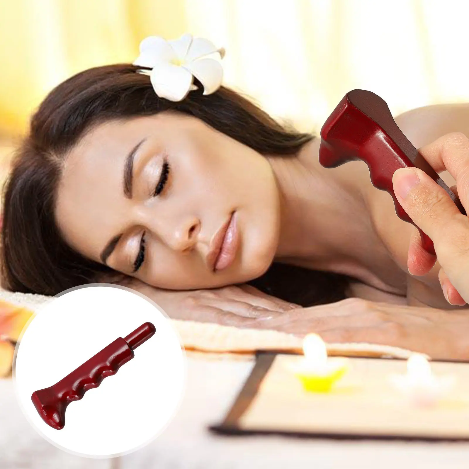 

Wooden Cervical Vertebra Massaging Stick Ergonomic Design for Full Body Massage Neck Shoulder Back Legs Feet Face Meridian