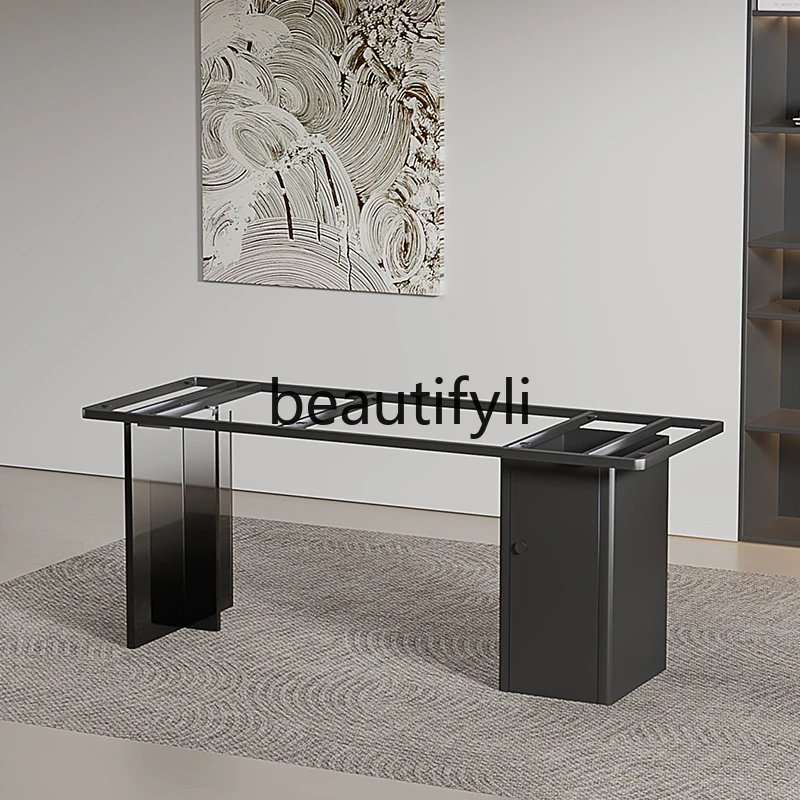 Luxury Stone Table Leg Bracket Marble Rock Plate Tea Table Base Solid Wood Large Board  Table Leg Stainless Steel