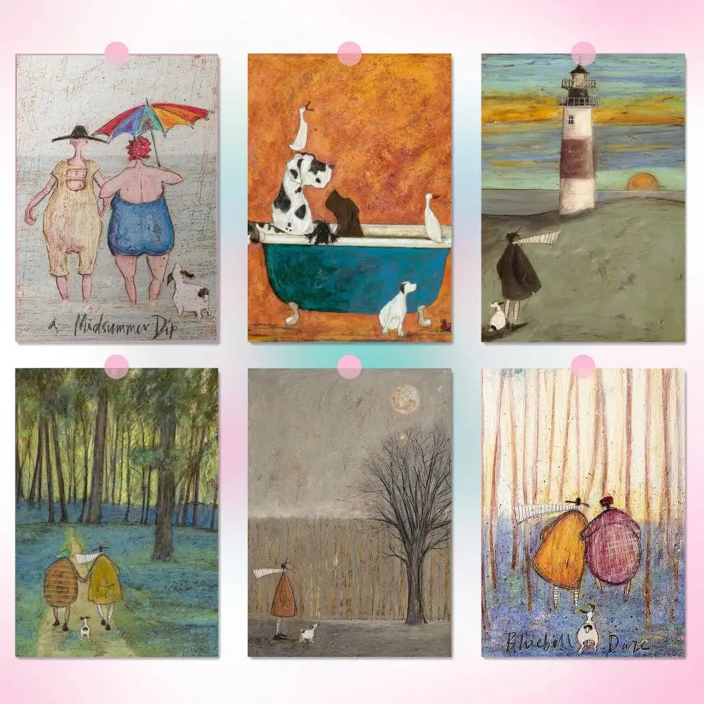Sam T-Toft Art Poster Durable HD PVC Wall Art - Waterproof Peel & Stick Easy Clean For Home Bar