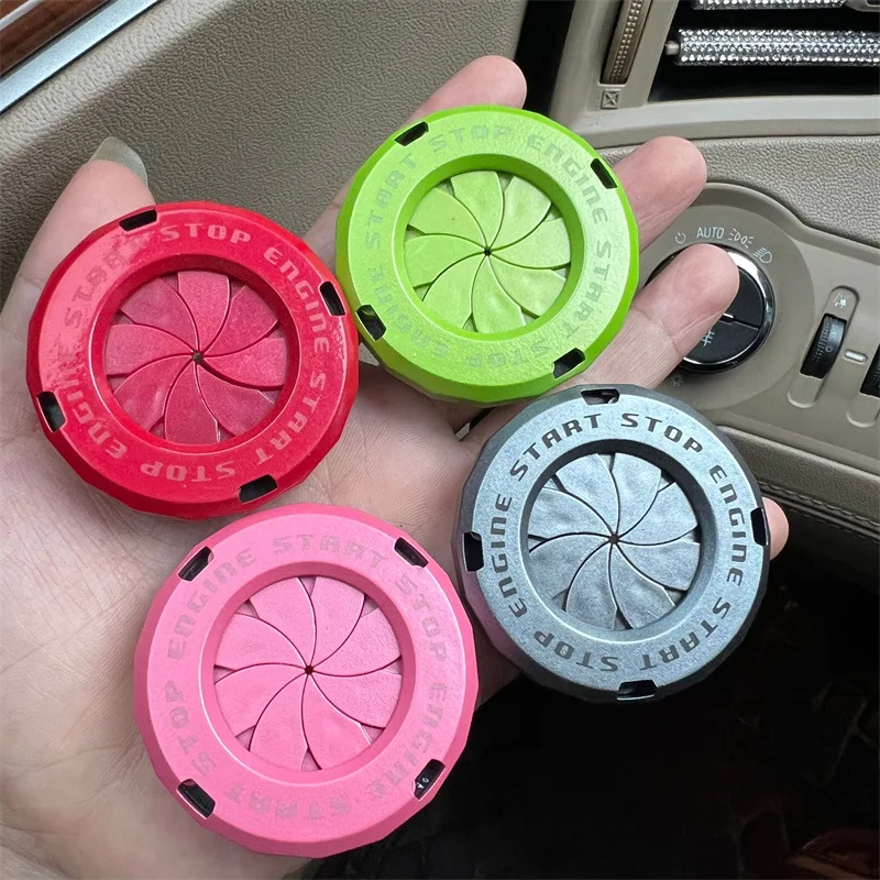 Ignition Device Decor Motorcycle Key Cover Car Interior Sticker Decorative Rotary Push To Start Button Cover for Motorcycle Lock image 2