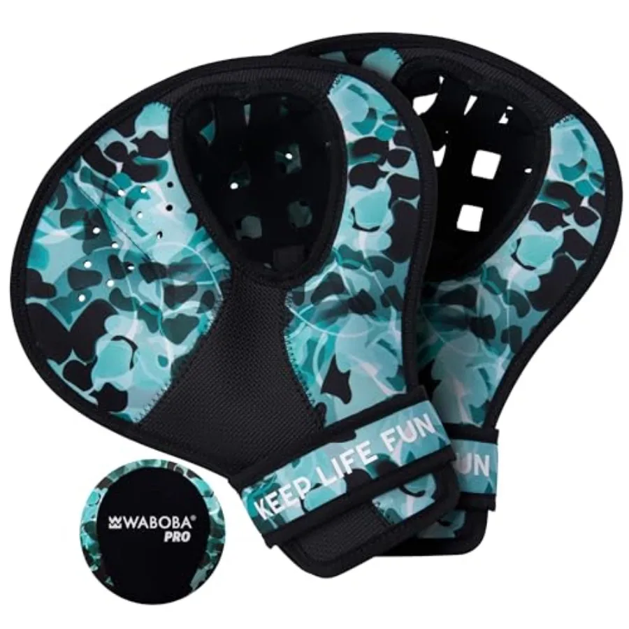 

Catch Water Gloves Pro Water Bouncing Ball Set - for Beach Games and Swimming Pool Toys 2 Baseball Style Mitts for Catching Wat