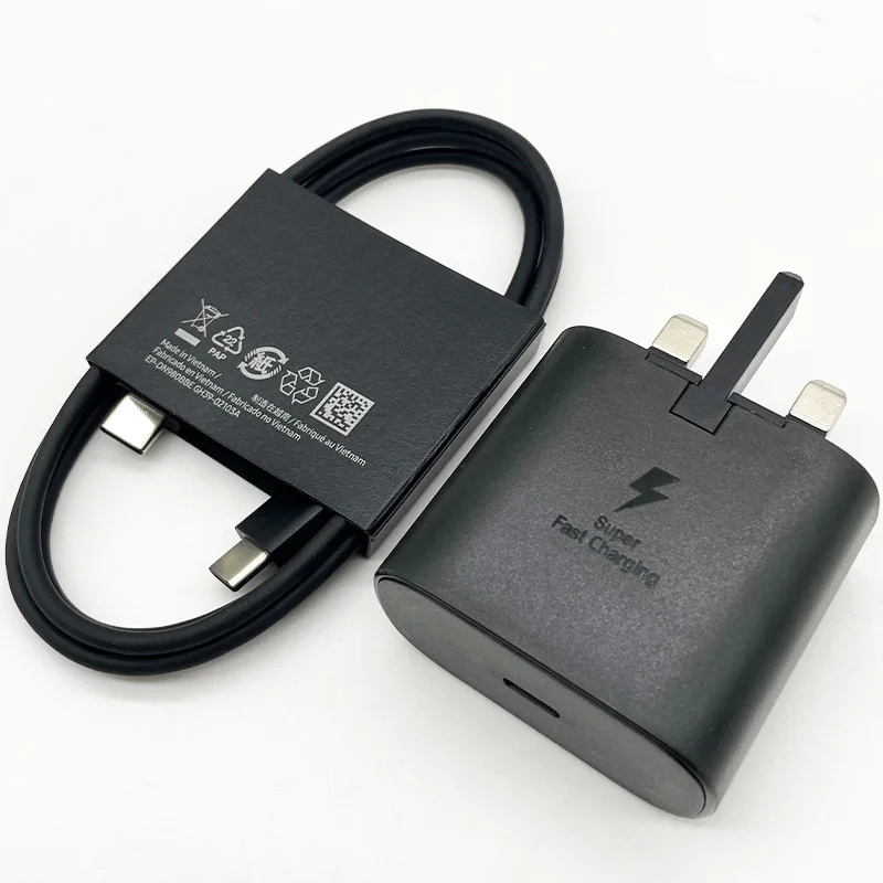 Für SAMSUNG 25W Superschnellladegerät UK-Stecker 100CM 3A Typ-C-Kabel für Galaxy Z Flip Fold 6 5 S24 S23 S25 Plus S20 FE M31s M51 M32 – Detail 1