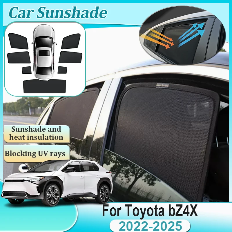

For Toyota bZ4X 2022 2023 2024 2025 Windshield Side Window Magnetic Sunshades Visors Anti-UV Blocking Car Tools Auto Accessories