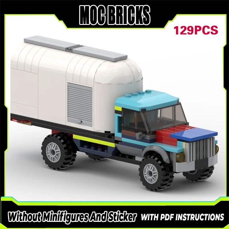 

City Car Model MOC Building Bricks American Transport Truck Modular Technology Gifts Holiday Assemble Children Toys Suit