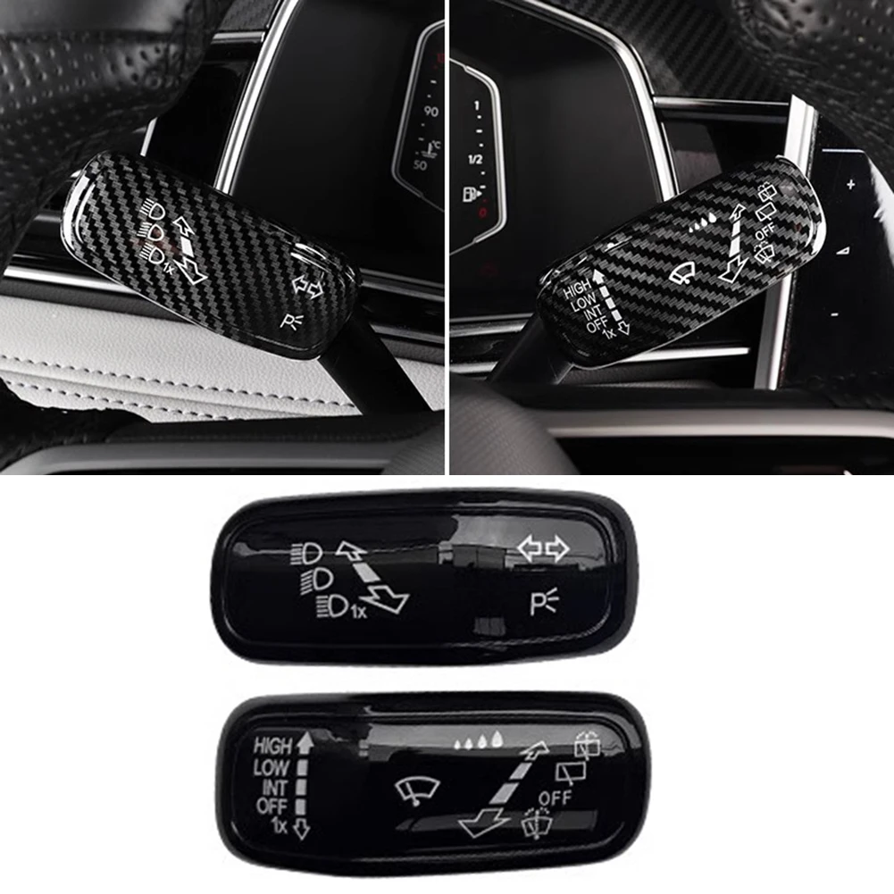 

Car Interior Accessory Wiper Switch Trim Stable Characteristics Perfect Match Plastic Material Carbon Fiber Finish