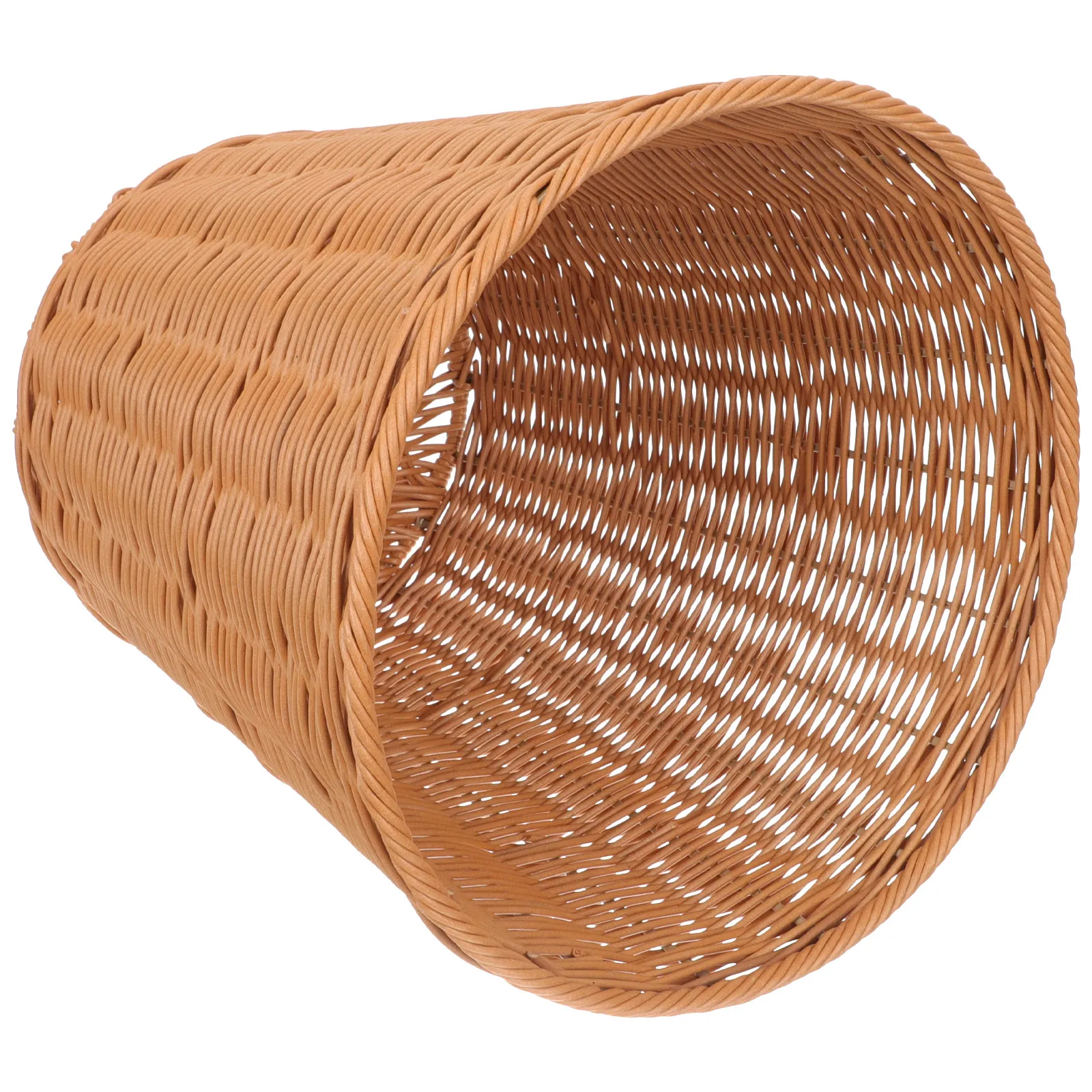 

Versatile Rattan Woven Trash Basket Stylish Decorative Basket for Home Organization Kitchen Storage Living Room Farmhouse