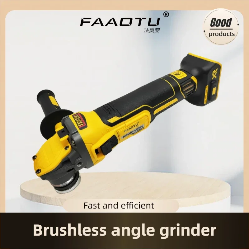 

FAAOTU DCG409 Cordless Angle Grinder 20V Brushless Motor Cutting Machine125mm Cordless Portable Suitable for DW battery
