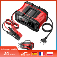 12v/24v Fully Automatic Battery Charger 7-segment Smart Car Battery Charger Pulse Repair for Agm Gel Wet Lead Acid Charging