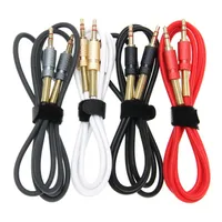 1m 3.5mm Gold-Plated Plug TPE Male to Male AUX Audio Cable Cord For iPhone Xiaomi PC Phone Car Speaker Auxiliary Wire Line