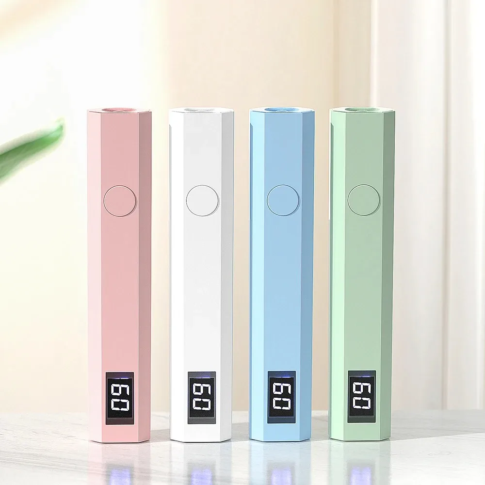 TYPE-C Pen-stijl nagellamp 180 mAh Mini UV-licht met 2 timers 20 s/60 s met LED-display Gellakdrooglamp voor gelnagels