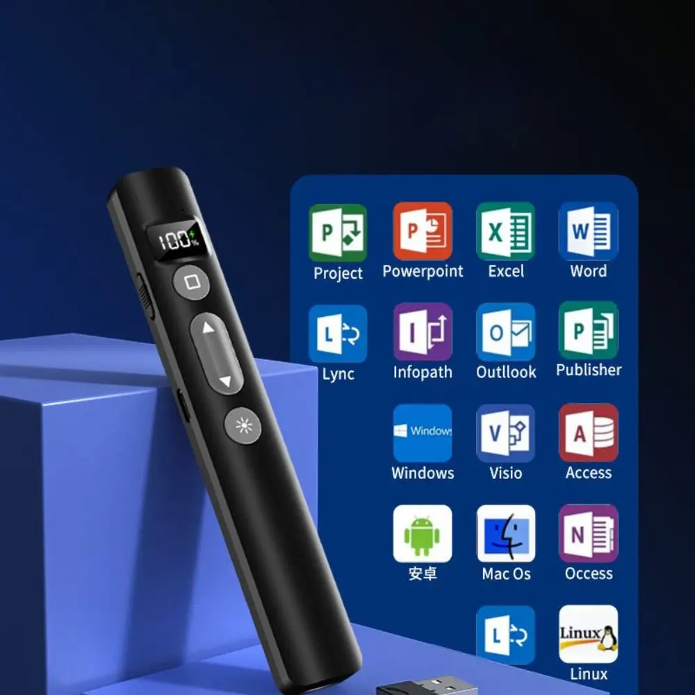 New USB Presentation Clicker ABS 2.4GHz Powerpoint Pen Portable Durable Flip Presenter